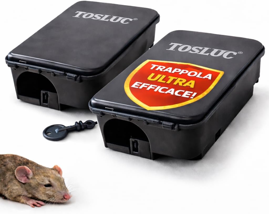 🛡️ TOSLUC – KIT 2 BOX EROGATORI GRANDI PER ESCHE RODENTICIDE